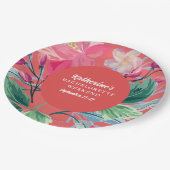 Tropic like its hot orange tropical bachelorette  ペーパープレート (アングル)