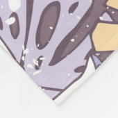 Tropic seamless pattern with orchid and monstera l フリースブランケット (角)