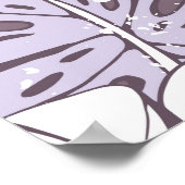 Tropic seamless pattern with orchid and monstera l ポスター (角)