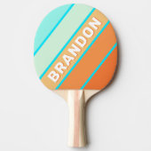 Tropic Splash Bold Striped with Name 卓球ラケット (正面)