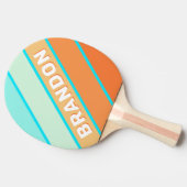 Tropic Splash Bold Striped with Name 卓球ラケット (横)