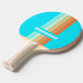 Tropic Splash Pin Striped with Name 卓球ラケット (正面アングル)