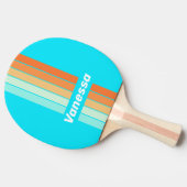 Tropic Splash Pin Striped with Name 卓球ラケット (横)