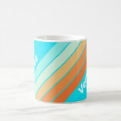 Tropic Splash Striped with Name コーヒーマグカップ (中央)