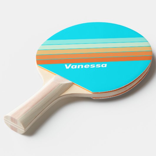 Tropic Splash Striped with Name 卓球ラケット (正面アングル)