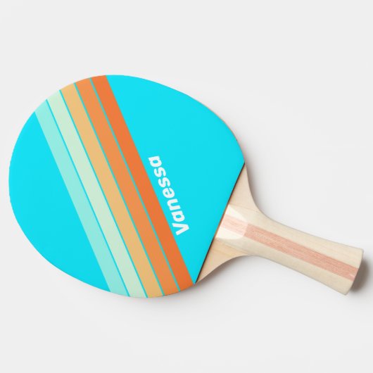 Tropic Splash Striped with Name 卓球ラケット (横)