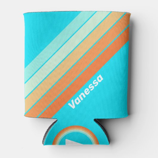Tropic Splash Striped with Name 缶クーラー (正面)
