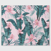Tropic summer painting seamless pattern with palm ラッピングペーパー (フラット)