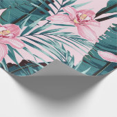Tropic summer painting seamless pattern with palm ラッピングペーパー (角)