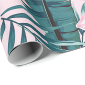 Tropic summer painting seamless pattern with palm ラッピングペーパー (ロールコーナー)