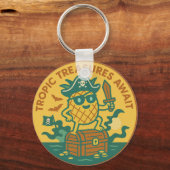 Tropic Treasures Await Pineapple キーホルダー (裏面)