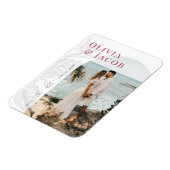 Tropicalモダン Save the Date Magnet マグネット (左側)