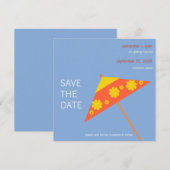 Tropical 結婚's – 日付カードを保存する 招待状 (正面/裏面)