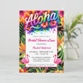 Tropical Aloha Luau Bridal Shower 招待状 (スタンド正面)