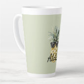 Tropical Aloha Pineapple with Sunglasses カフェラテマグ (左アングル)