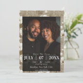 Tropical Anemone Countryside Wedding Save the Date (スタンド正面)