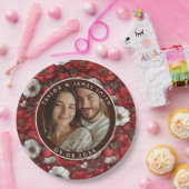 Tropical Anemones Accent Summer Wedding ペーパープレート (パーティー)