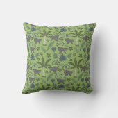 Tropical animals seamless pattern green and grey クッション (裏面)