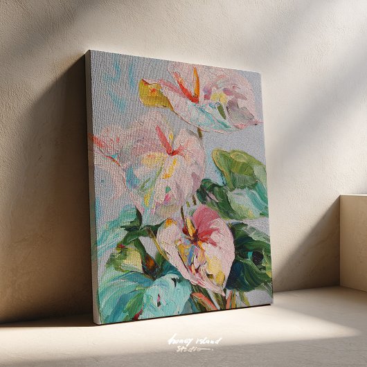 Tropical Anthurium Canvas Art Print キャンバスプリント