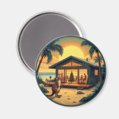 Tropical Aussie Christmas Beach House マグネット (正面/裏面)