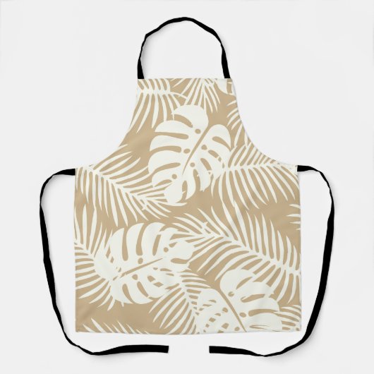Tropical autumn, summer leaf patterns エプロン (正面)
