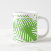 Tropical autumn, summer leaf patterns  ジャンボコーヒーマグカップ (右)