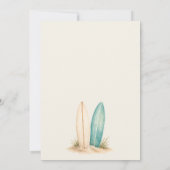 Tropical Baby on Board Surfing Beach Baby Shower 招待状 (裏面)