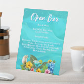 Tropical Bachelorette Open Bar Drinks 台座サイン (インサイチュ)