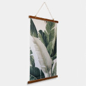 Tropical Banana Leaf Botanical Wall Art 吊り下げ型タペストリー (傾斜あり)