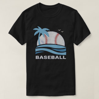 Tropical Baseball Palm Tree Summer Vacation Tシャツ