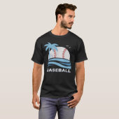 Tropical Baseball Palm Tree Summer Vacation Tシャツ (正面フル)