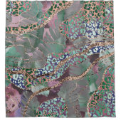 Tropical Batik Animal Glitter Glam 2 シャワーカーテン (正面)