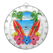 Tropical Beach And Surfboards ダーツボード (正面)