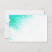 Tropical beach background floral watercolor rsv 出欠カード (裏面)