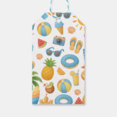 Tropical Beach Birthday Summer Party Thank You ギフトタグ (裏面)