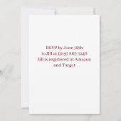 Tropical Beach Bridal Shower Invitation 招待状 (裏面)