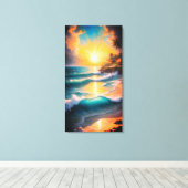 Tropical Beach Canvas Wall Art キャンバスプリント (インサイチュ (ウッドフロア))