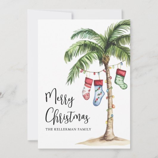 Tropical Beach Christmas シーズンカード (正面)
