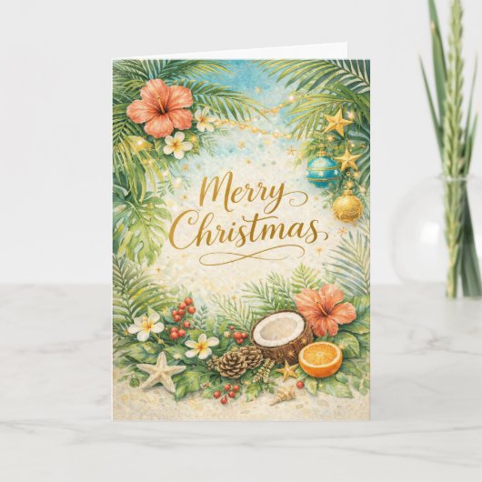 Tropical Beach Christmas  シーズンカード (正面)