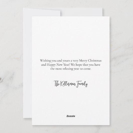 Tropical Beach Christmas シーズンカード (裏面)