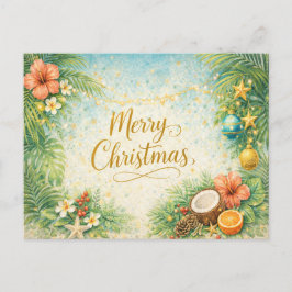 Tropical Beach Christmas  シーズンポストカード