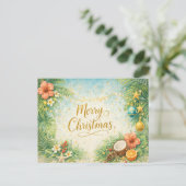 Tropical Beach Christmas  シーズンポストカード (スタンド正面)