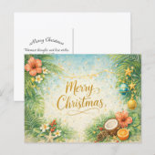 Tropical Beach Christmas  シーズンポストカード (正面/裏面)