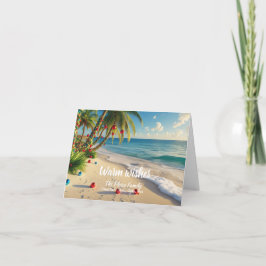 Tropical Beach Christmas Card – Custom Family card シーズンカード