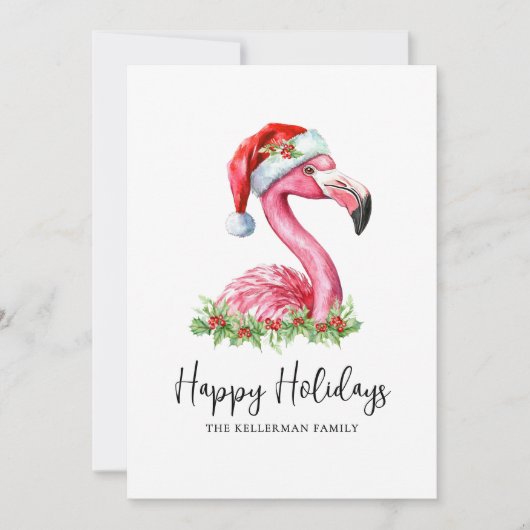 Tropical Beach Christmas Happy Holidays シーズンカード (正面)