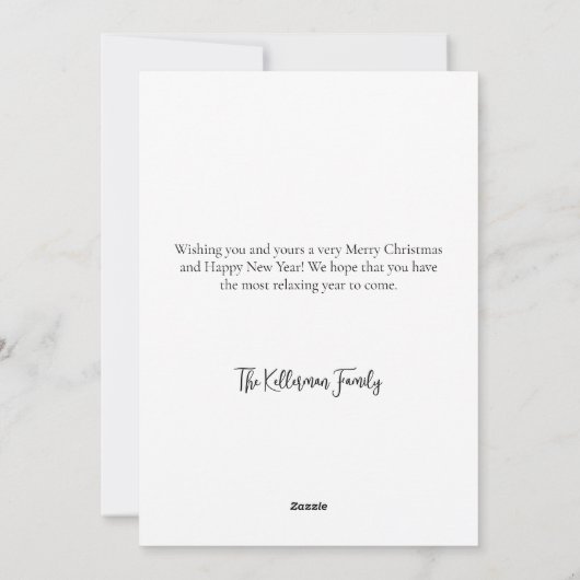 Tropical Beach Christmas Happy Holidays シーズンカード (裏面)