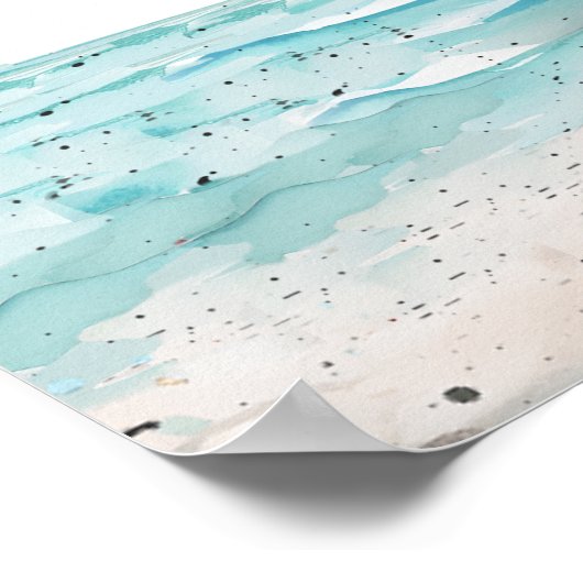 Tropical Beach Christmas Party Welcome ポスター (角)