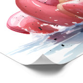 Tropical Beach Christmas Party Welcome Sign ポスター (角)