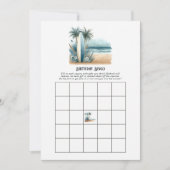 Tropical Beach Club Birthday Bingo Game 招待状 (正面)