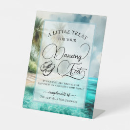 Tropical Beach Dancing Feet Flip Flop Wedding  台座サイン